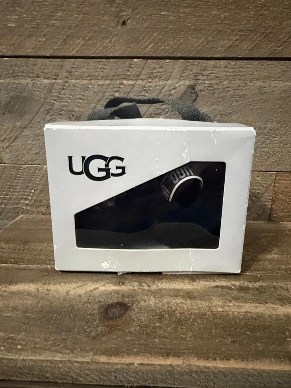 UGG Fluff Yeah Slides Black Infant Size 1 Like New w/ Box